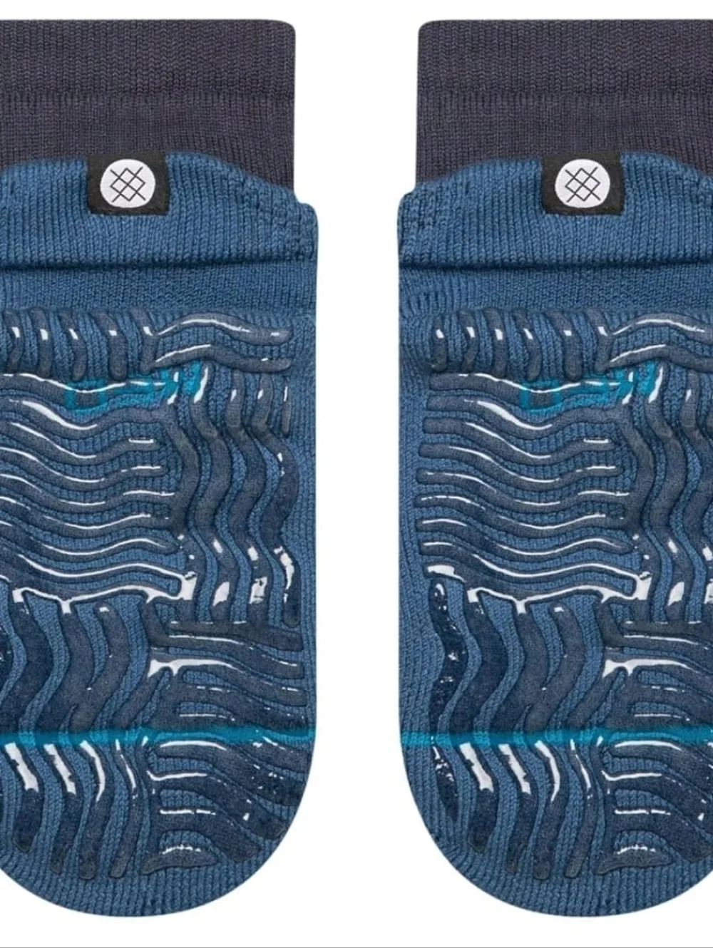 Stance Mens Large Cushioned Icon Slipper Socks Blue Shoe Size 9-13 Comfy
